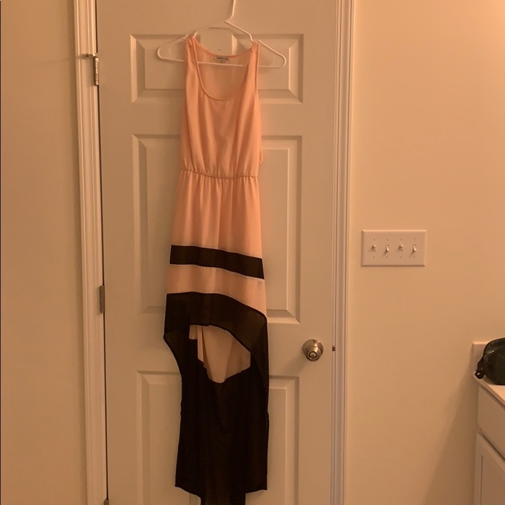 High low back cutout dress